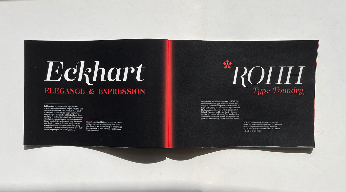 Typeface typography   RMIT publication book design graphic design  eckhart