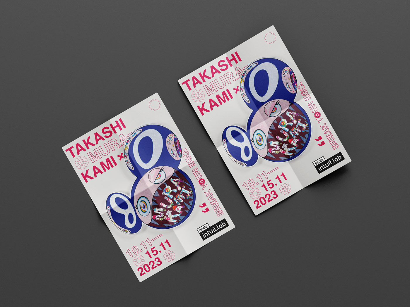 Murakami Kanye West typography   graphic design  poster Poster Design japan ILLUSTRATION  fine art Takashi Murakami