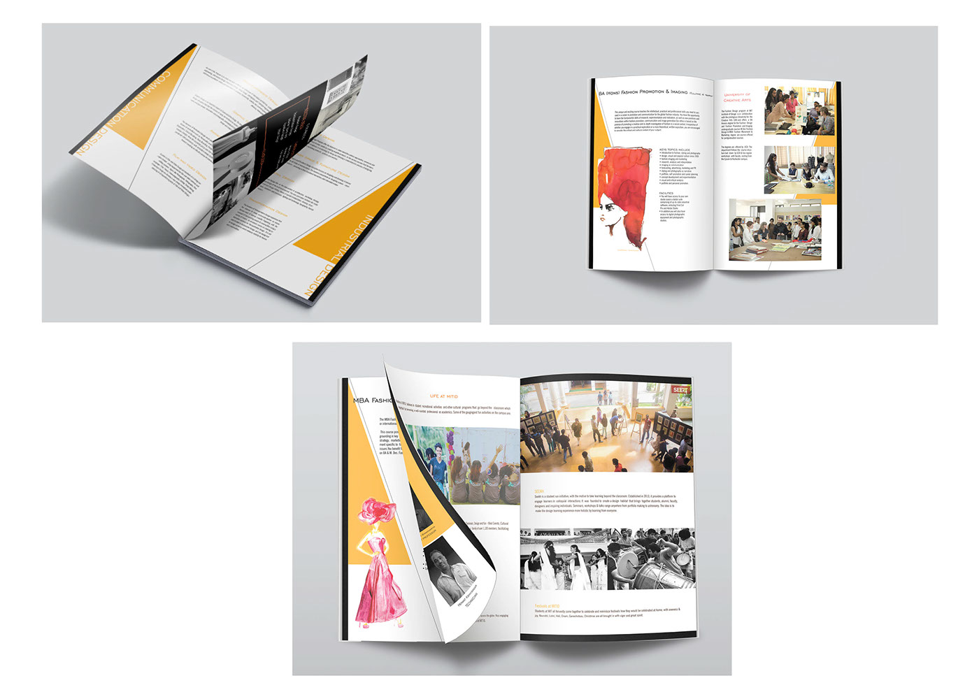 re-design college brochure clean simple minimalistic