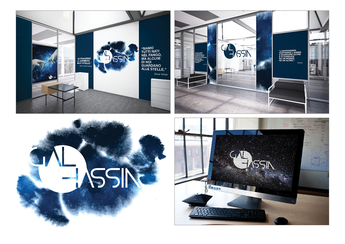 logo brand GAL Hassin identity corporate coordinato immagine Space 