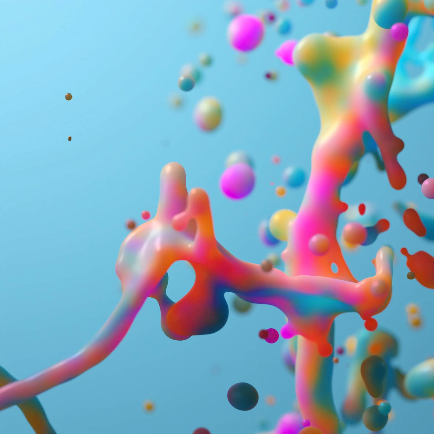 animation  simulation 3D design Liquid flow colors xparticles cinema4d c4d