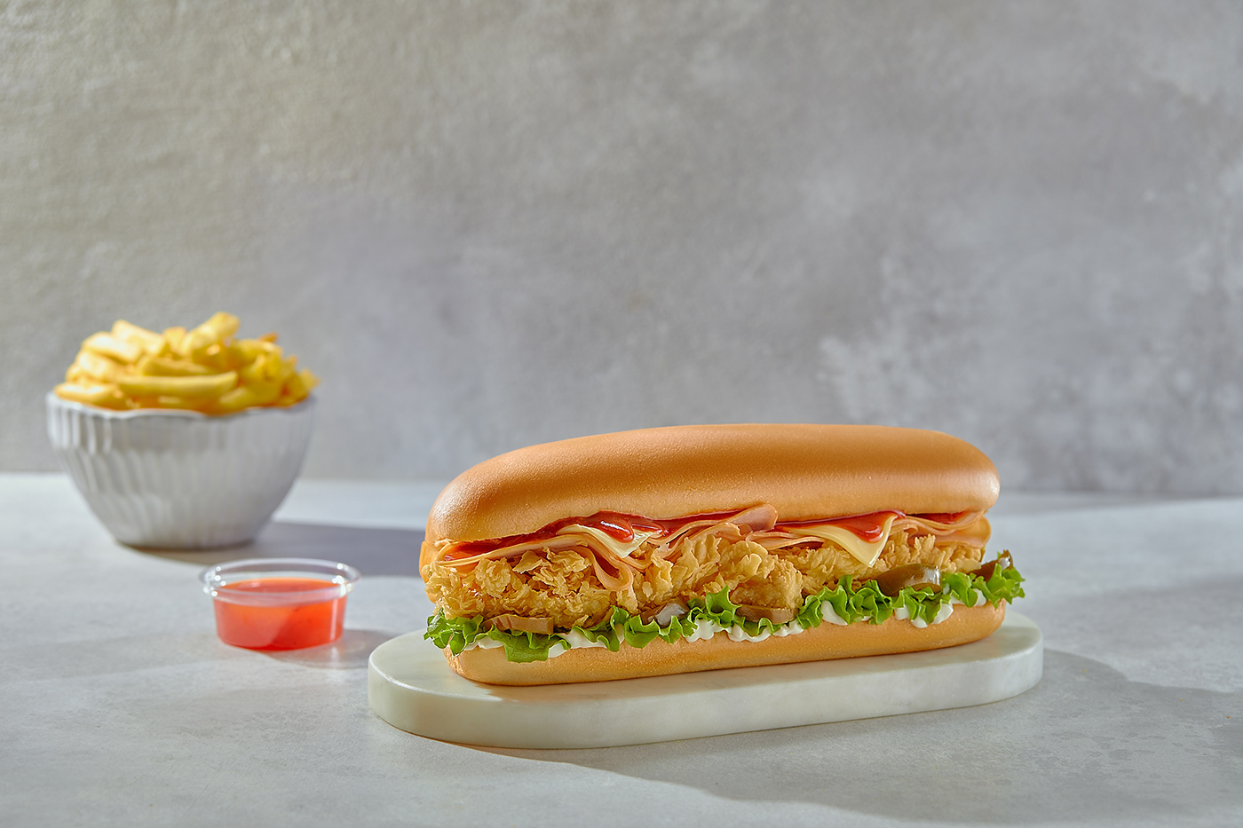 Fast food burger chiken restaurant retouching  photo editing