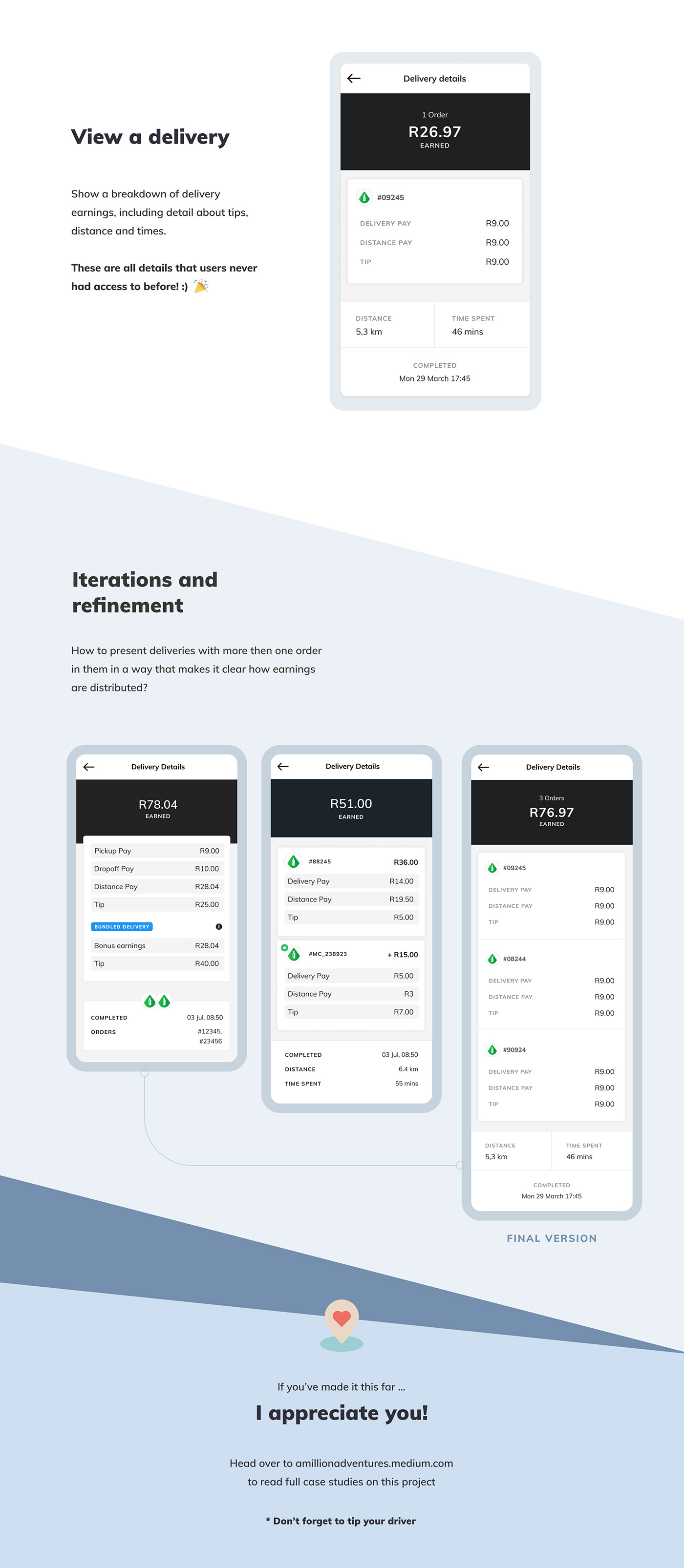 app delivery design finance mobile money product research UI ux