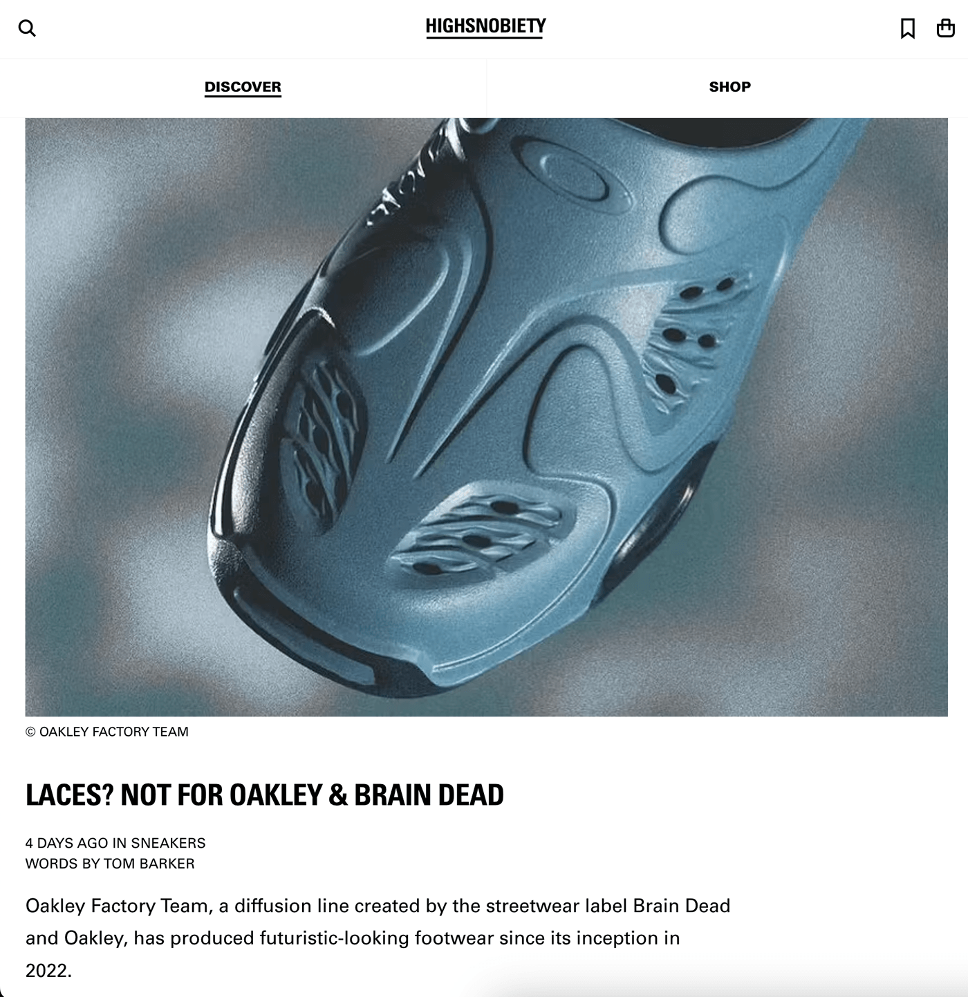 oakley brain dead branding  footwear Luxottica design brand identity marketing   visual identity Advertising 