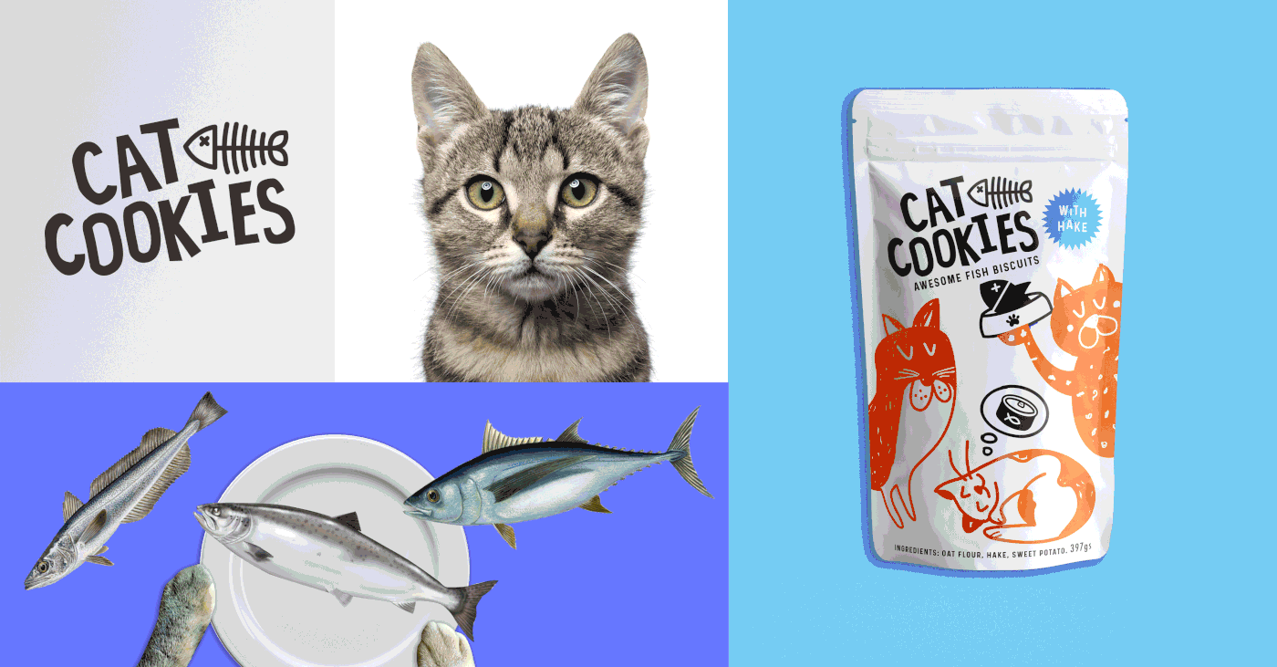 Food  identity brand cats animals Packaging design studentshow pets
