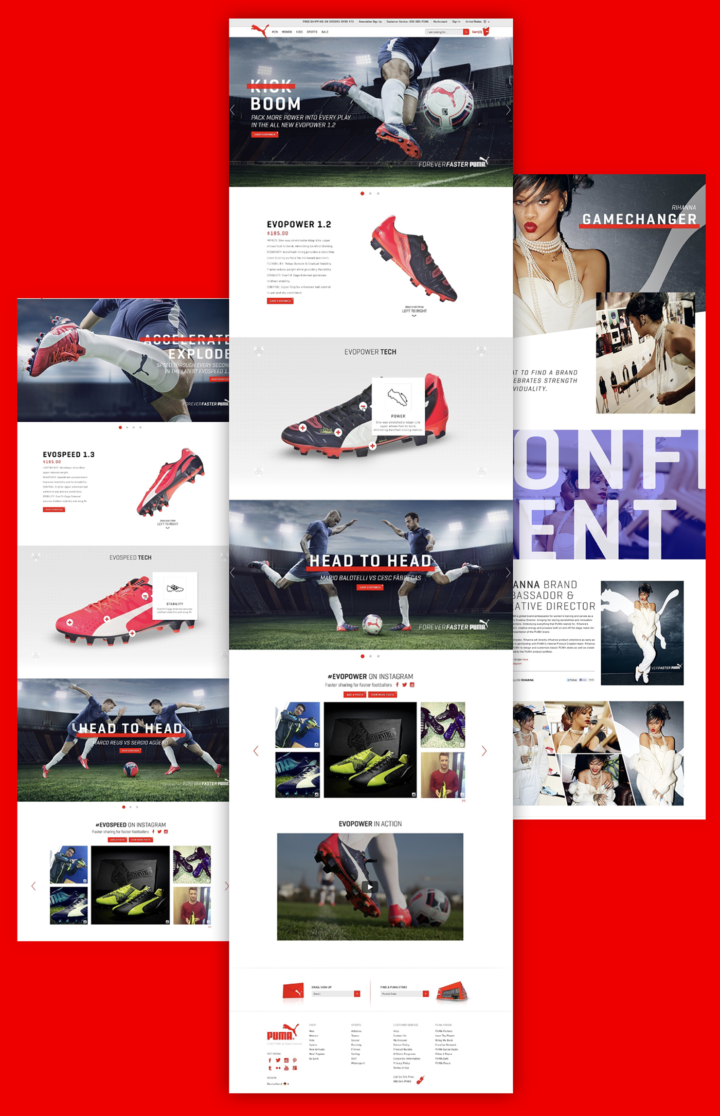 visual design Web Design  UI ux art direction  Ecommerce Creative Direction  apparel footwear campaign