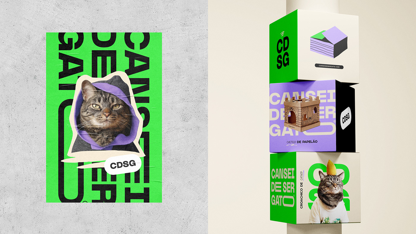 branding  brand identity Cat ilustration Packing Design visual identity package