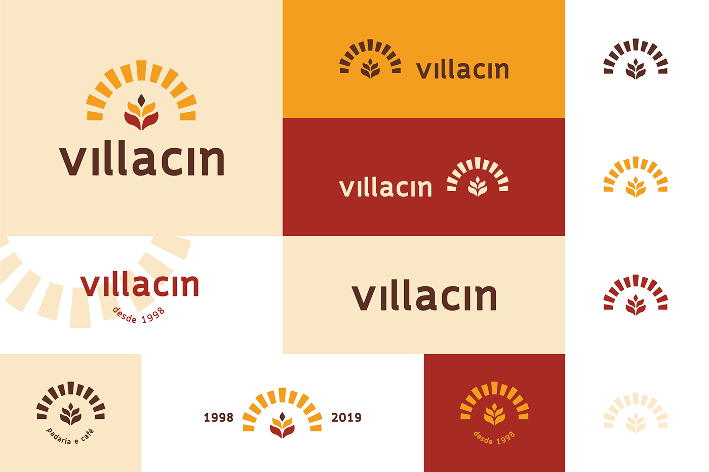Padaria Coffee Villacin Rebrand brand naming Sun wheat wood oven dz9