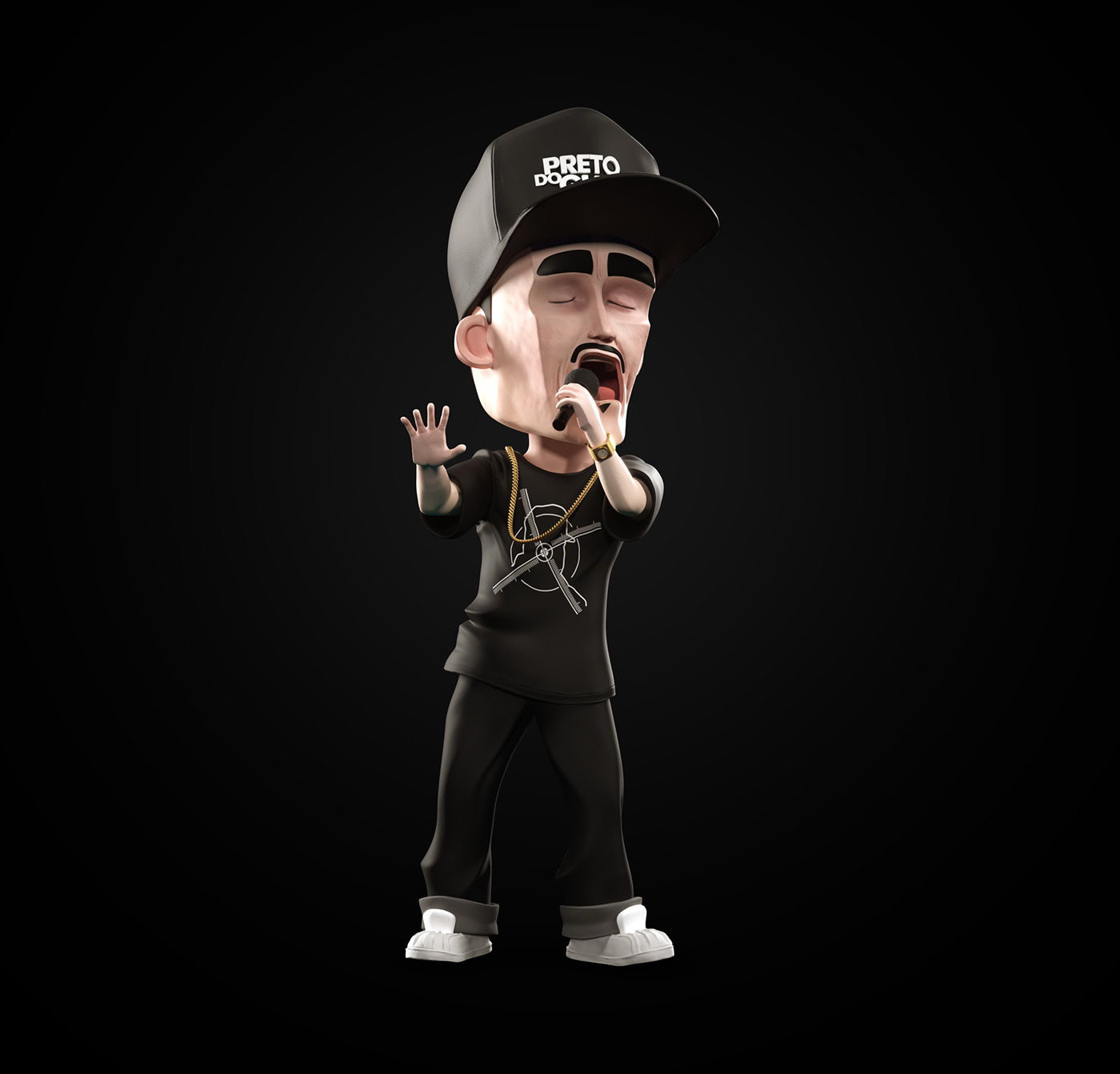 3D Character hiphop macote Mascot Modelagem modelling music personagem rap