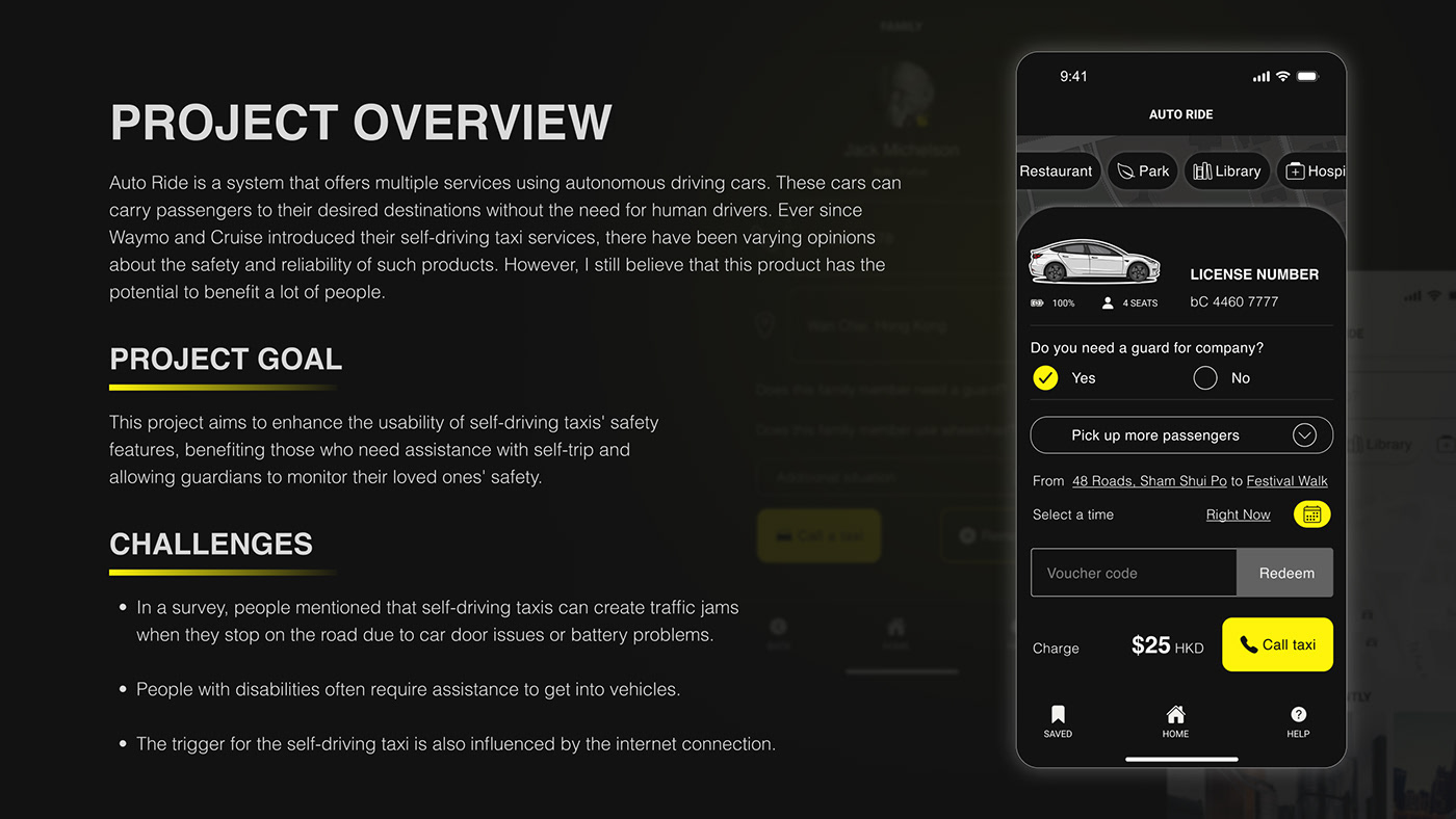 ux Figma Mobile app taxi app self-driving car