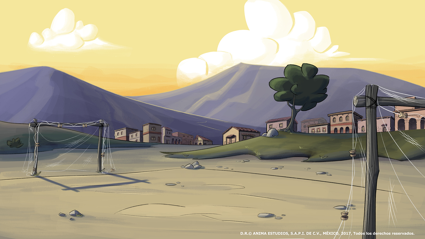 Netflix Anima Estudios legend quest las Leyendas fondos concept art arte conceptual background art Animated Series