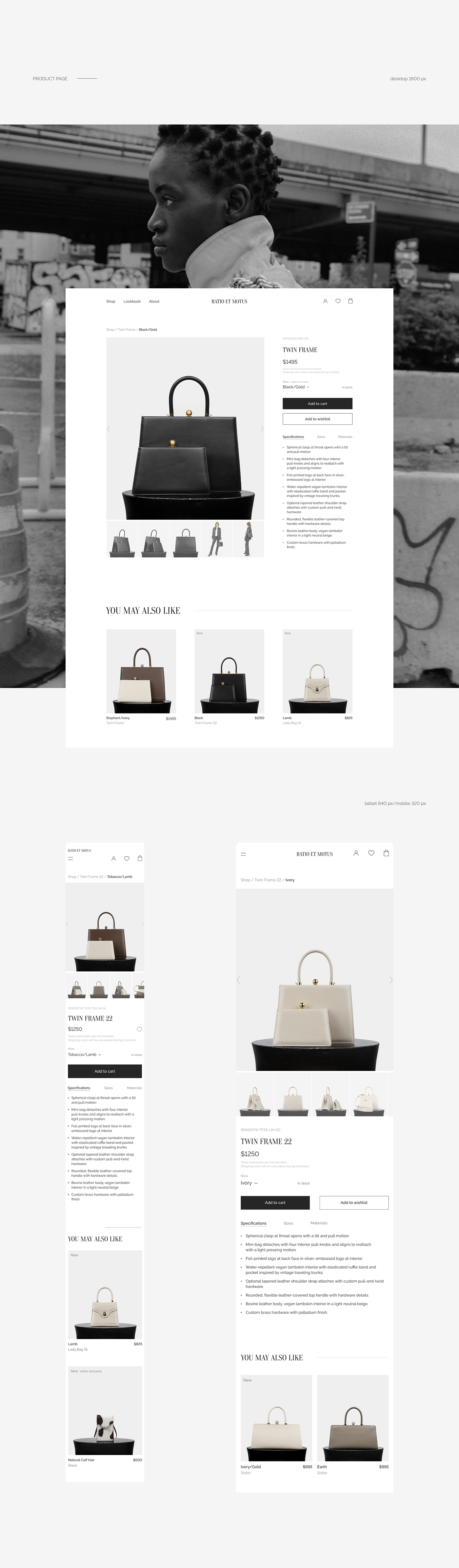 aestetic concept e-commerce Fashion  minimal redesign UI/UX ux/ui Web Design  uprock