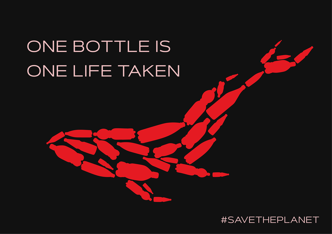 design Graphic Designer adobe illustrator poster Social Poster Ecology Sustainability recycle plastic bottle
