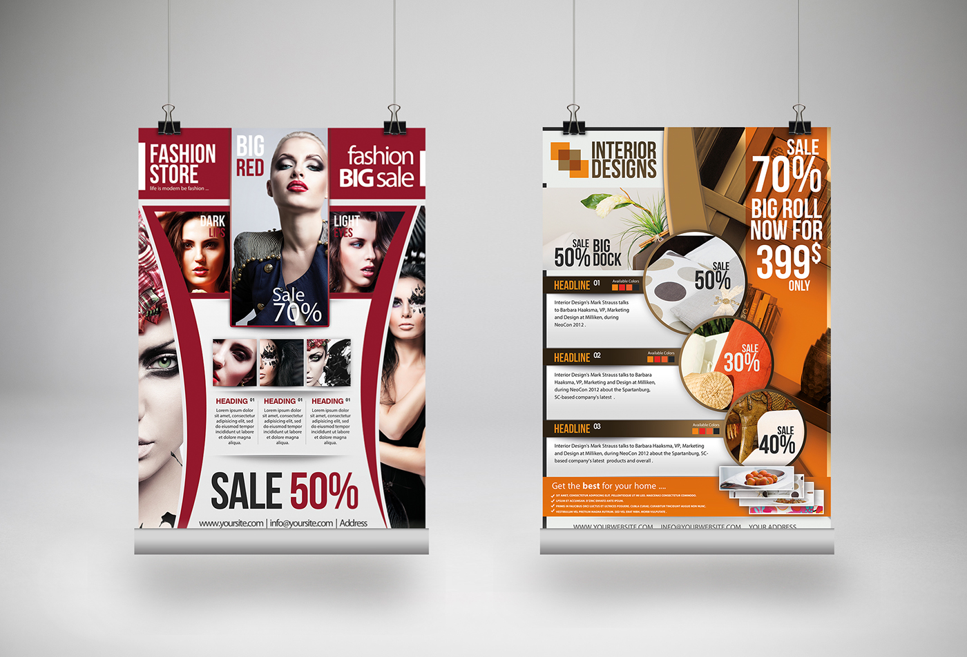 ad beauty business clean corporate customisable design easy editable file flyer fonts free InDesign