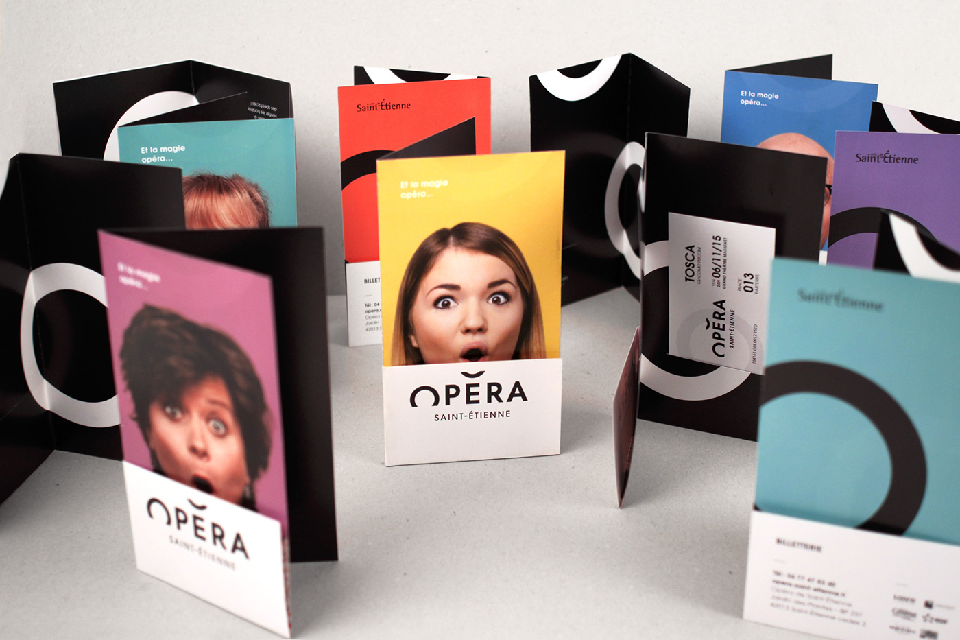 opera house logo minimal colorfull portraits season Musical agca