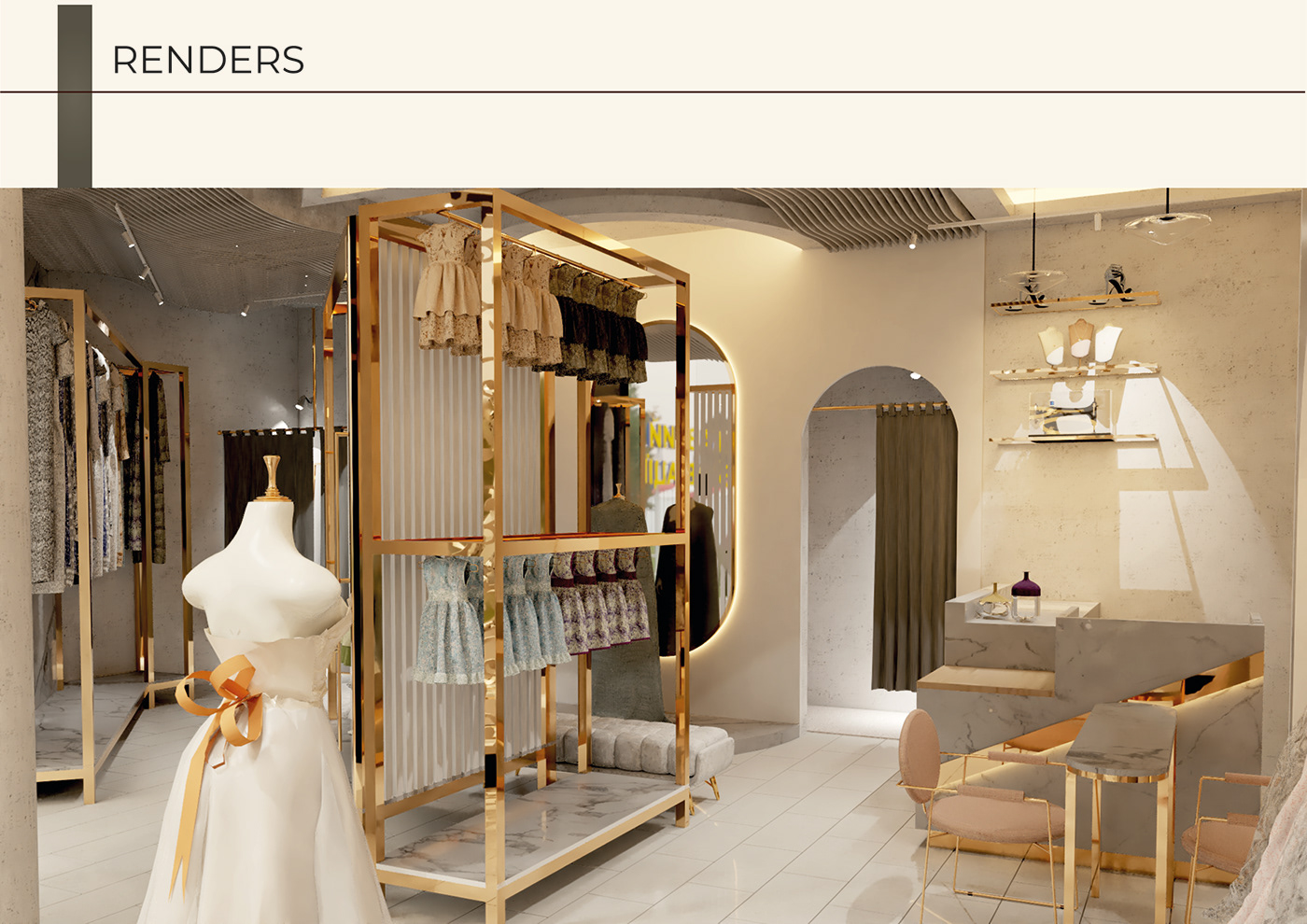WEDDING DRESS bride wedding marriage Love Retail design retail store interior design  architecture 3D