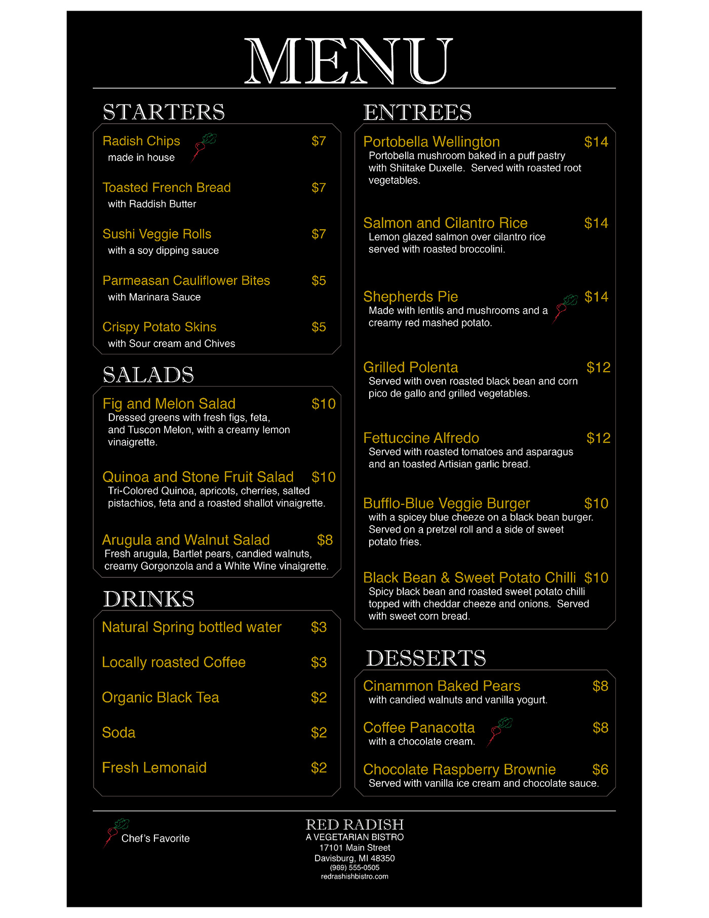 Full Sail University GRDBS DPU September2015 menu foodie