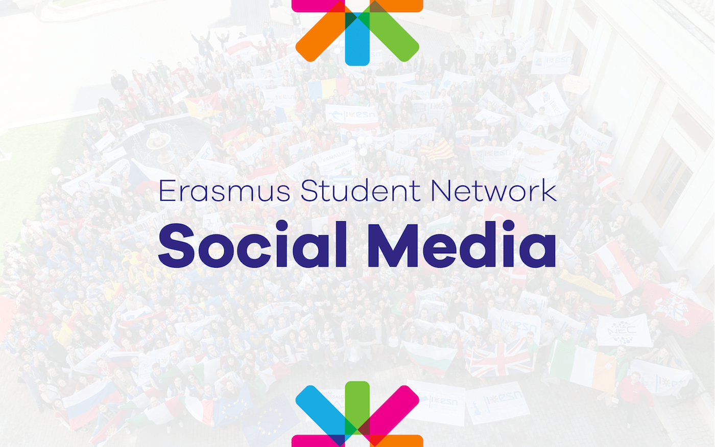 social media graphic design  marketing   social media marketing ong ESN Erasmus Student Network non-profit volunteer branding 
