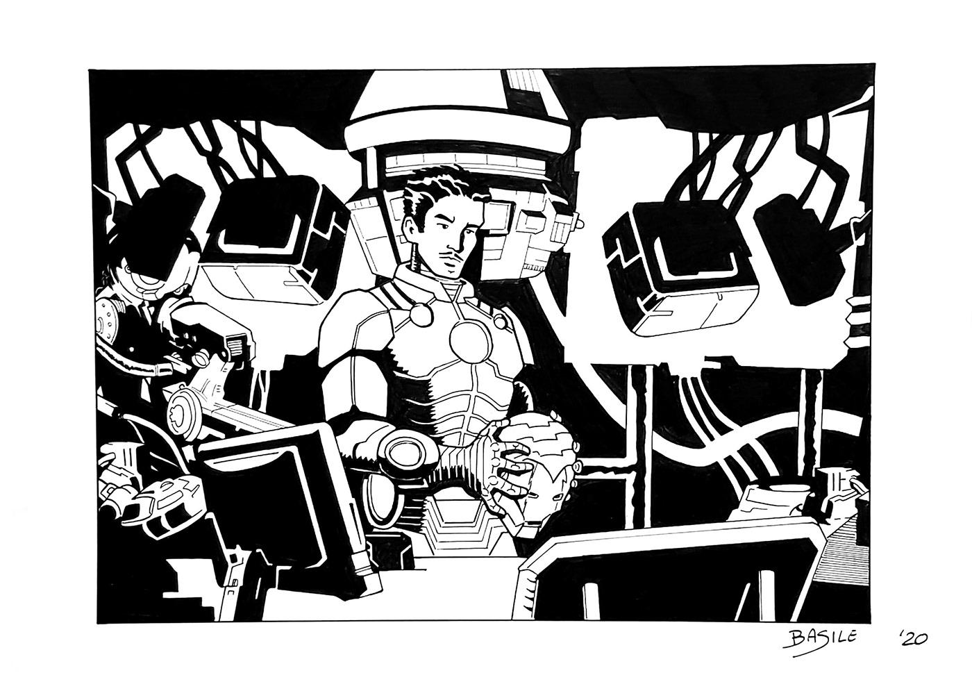 Armor Avengers iron man laboratory marvel comics mcu stark industries SuperHero Technology tony stark