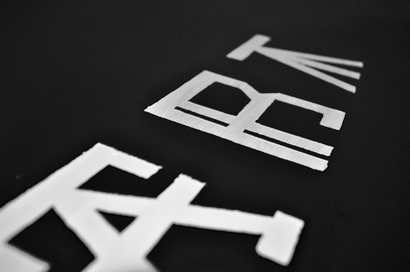 Script lettering alphabet type square graphic design Project letter font