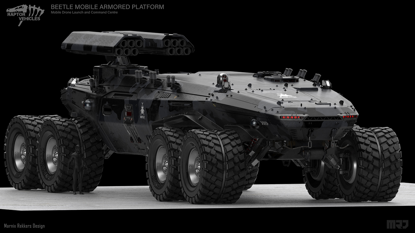 Military vehicle 3D visualization Render Vehicle automotive   CGI concept art concept design