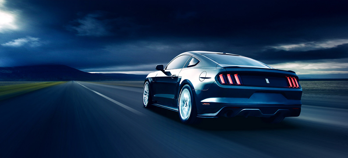 Mustang photoshop retouch Keyvisual composition digital creative car advertisment concept