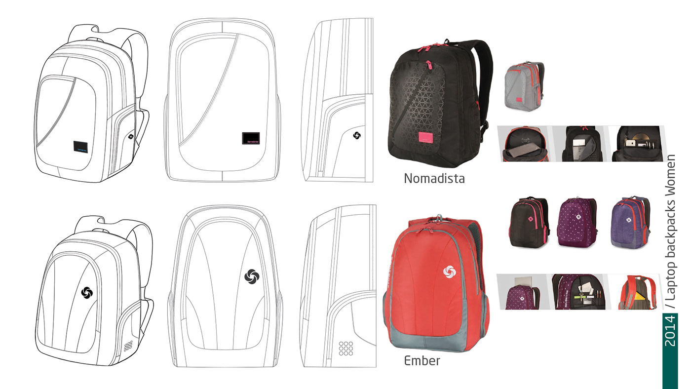 backpack Backpacks product design  Rucksack samsonite samsonite luggage sketches