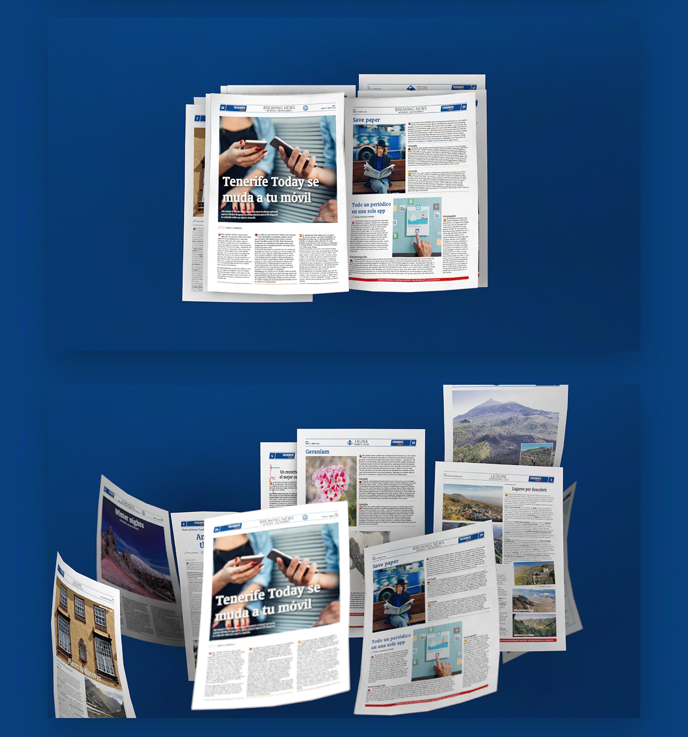 3D animation  digital newspaper physics Spot tenerife today