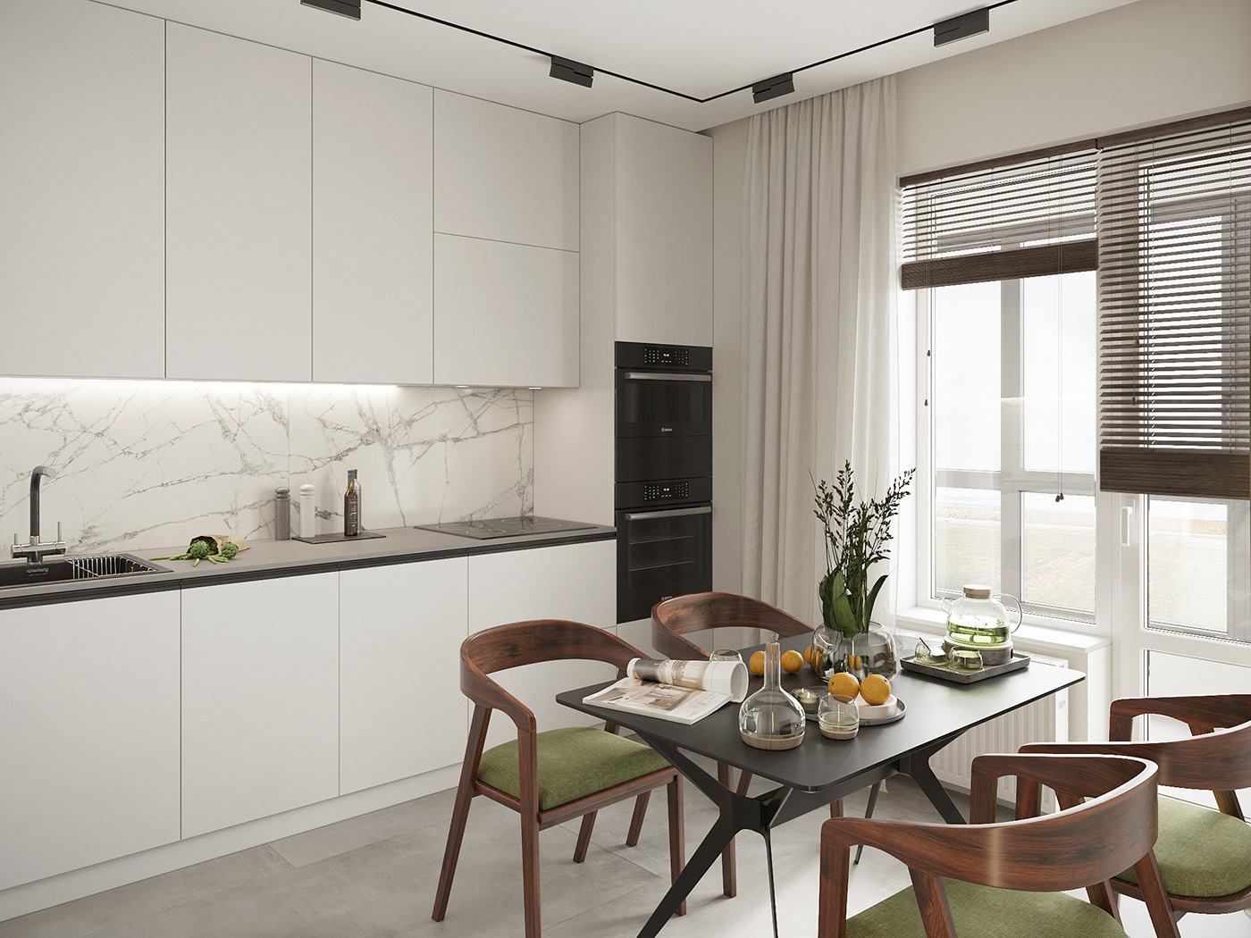 3D 3ds max architecture corona design Interior interior design  kitchen Render visualization