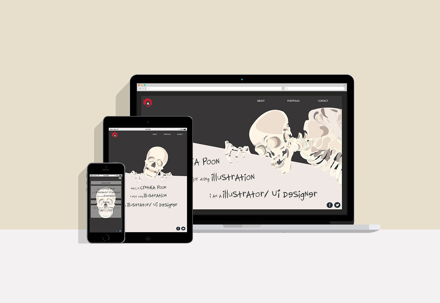 Website ILLUSTRATION  skeleton design
