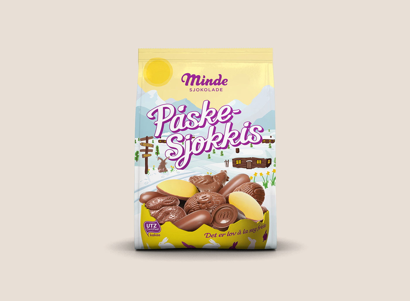 pantone inspire Packaging design chocolate Candy Mockup Script nuts ILLUSTRATION 