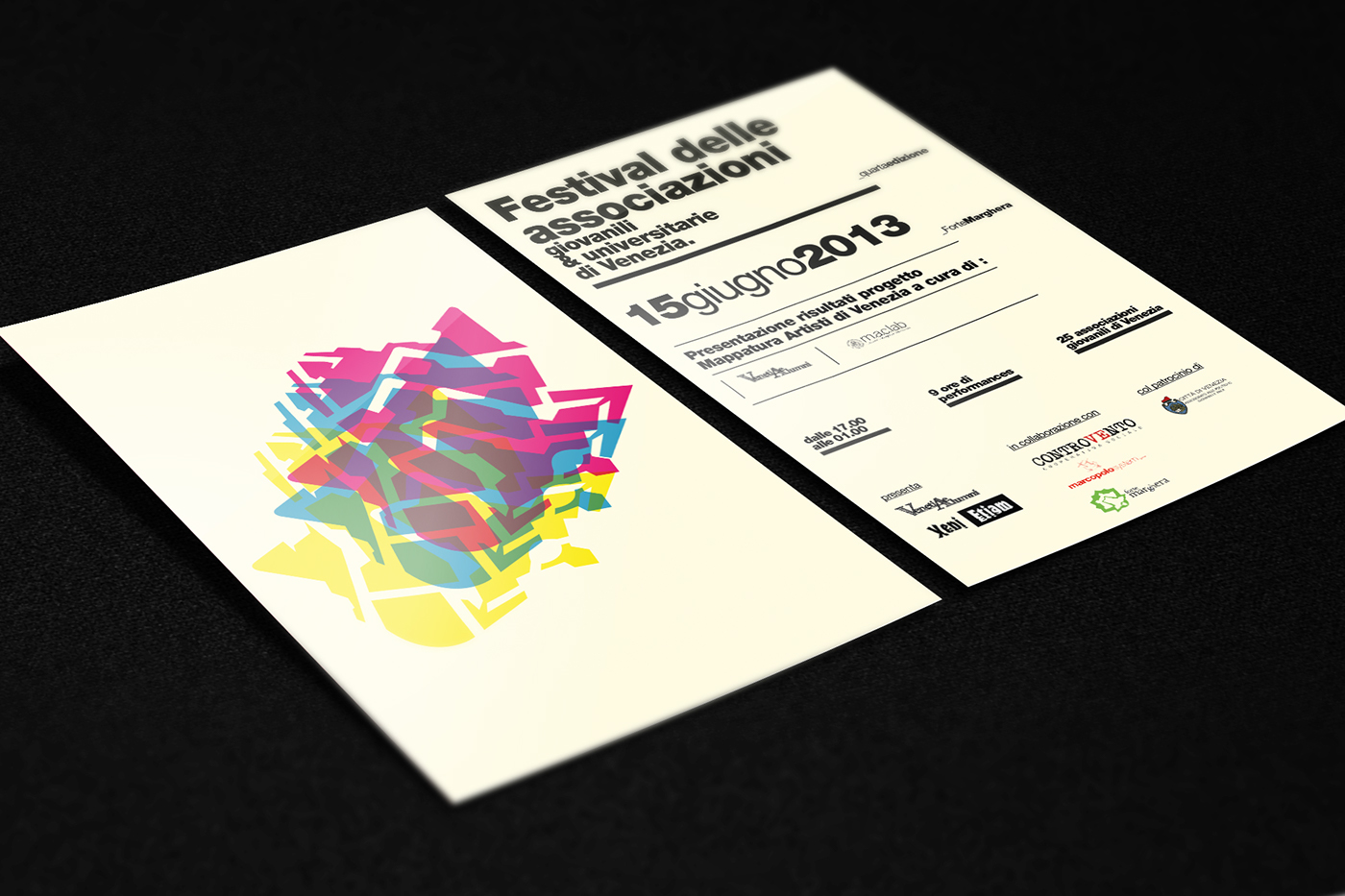 Venice festival graphic University poster flyer Event design colors art direction 