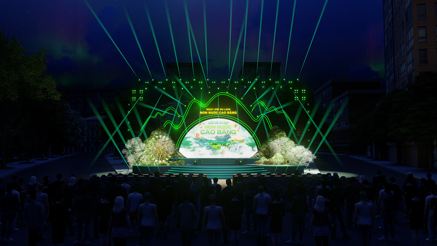 PHONGDESIGN85 SAN KHAU 3D Stage3D Event design Events Stage 3D