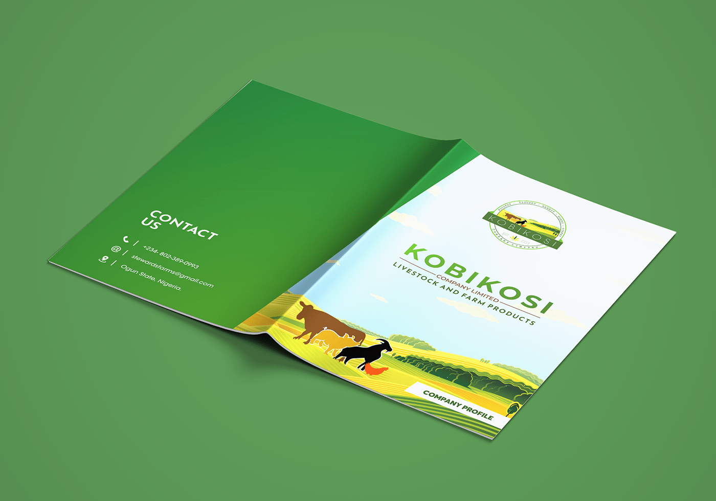 graphic design  Livestock brochure design Company Pofile Logo Design farm breeding