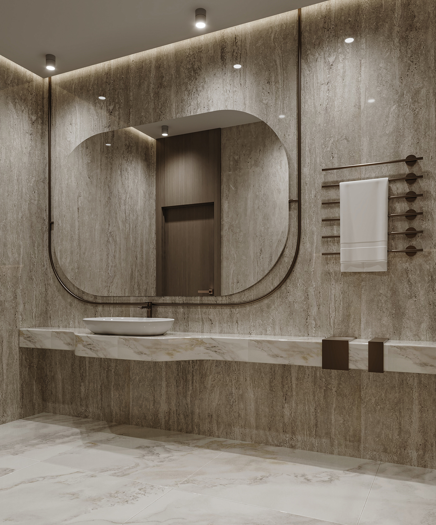 Sink SHOWER bathroom interior design  architecture Render modern visualization design