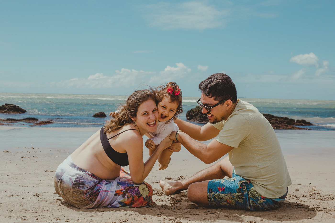 praia beach gravidez gestante family kids criança Gestação familia