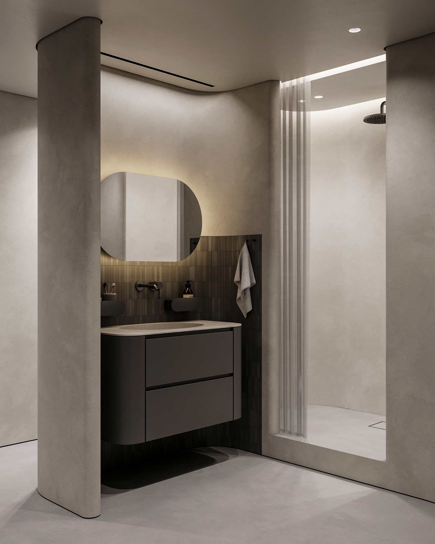 3D Render 3ds max CGI visualization interior design  corona archviz bathroom design
