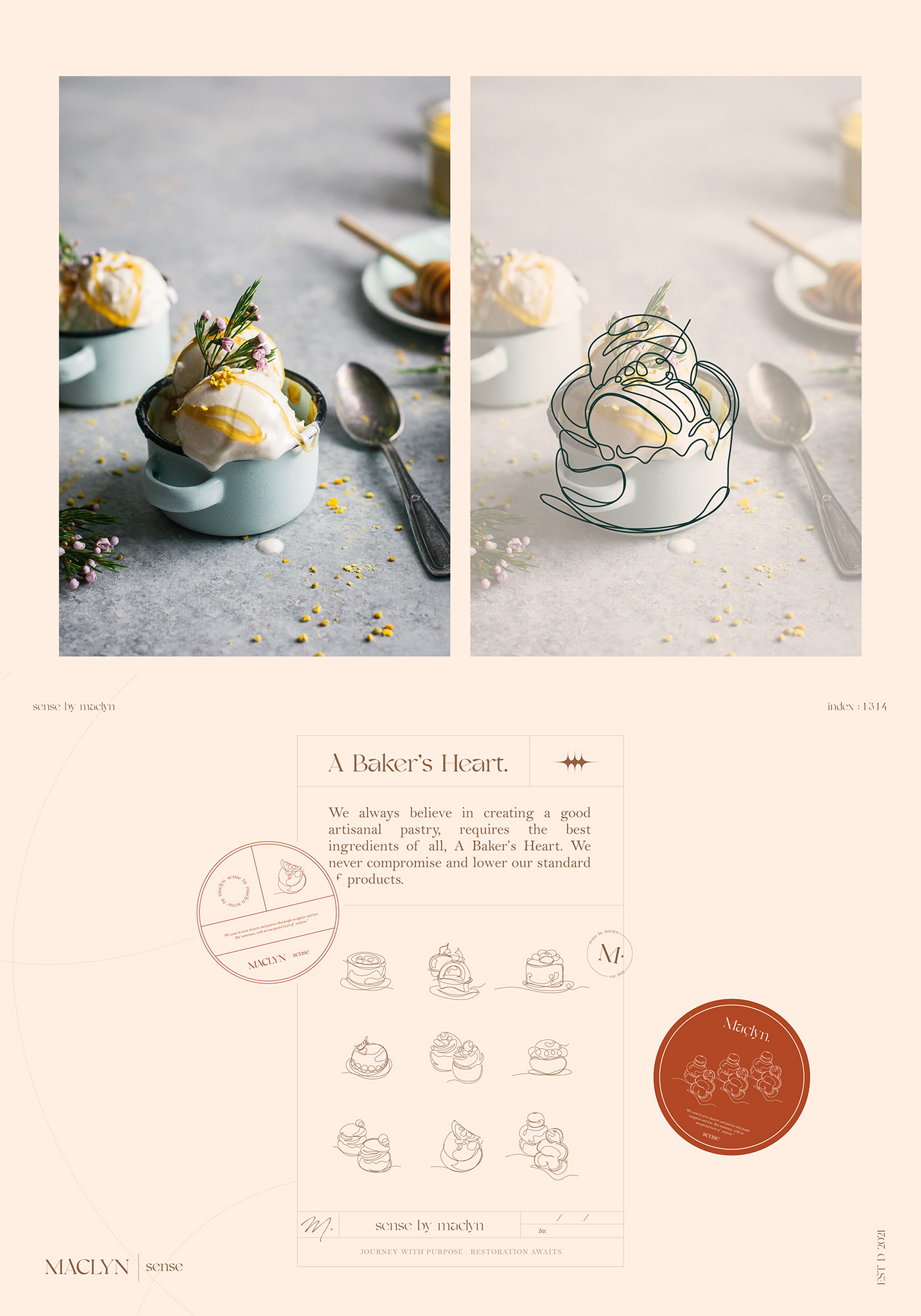 bakers brand kit branding  cakes pastry visual identity ArtDirection bakery CI Packaging