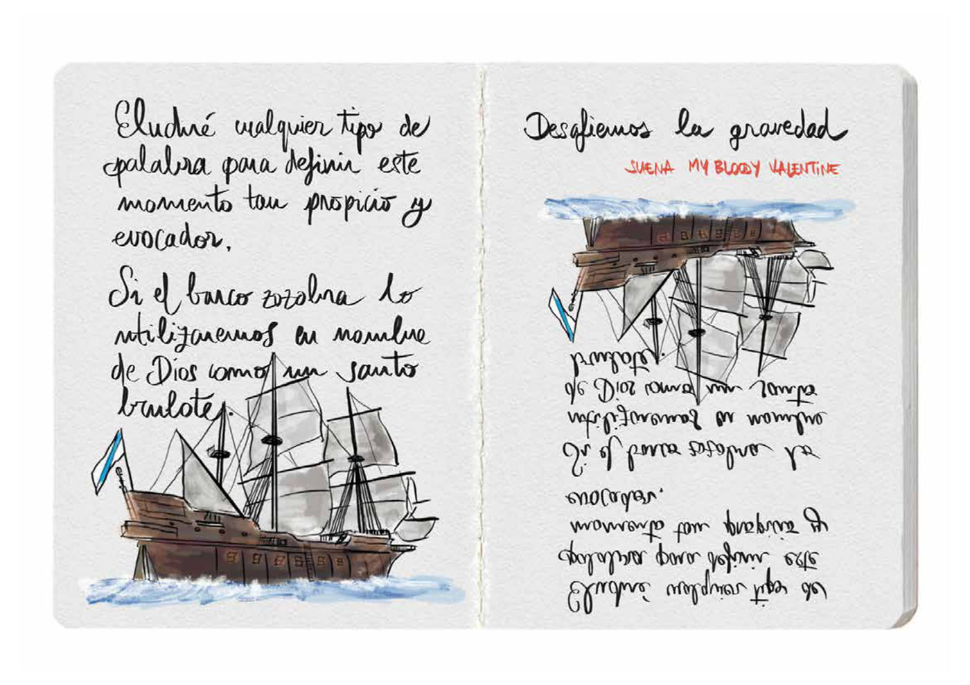 Image may contain: ship and handwriting