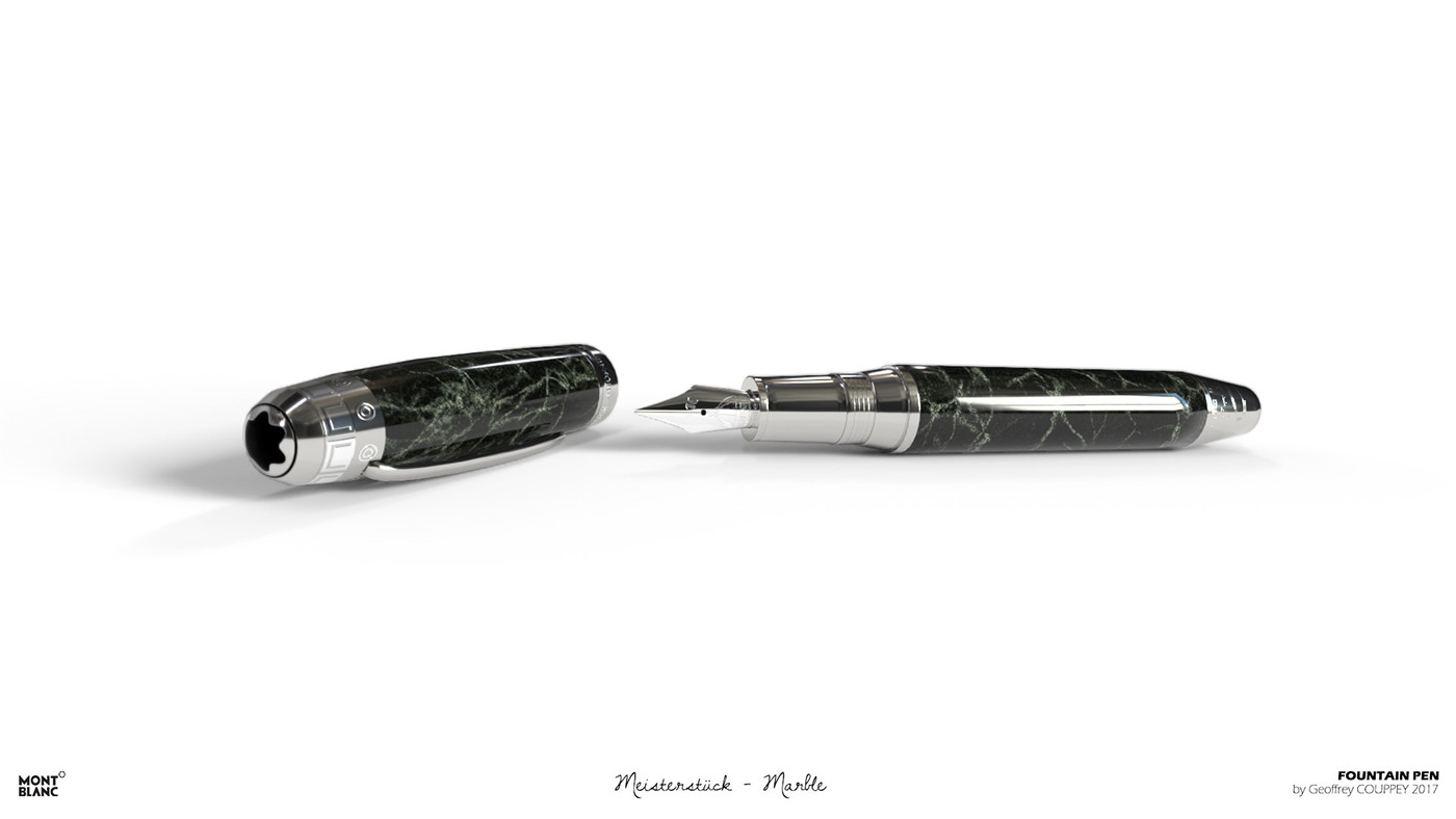 fountain pen ancre mont blanc 3D pen luxury