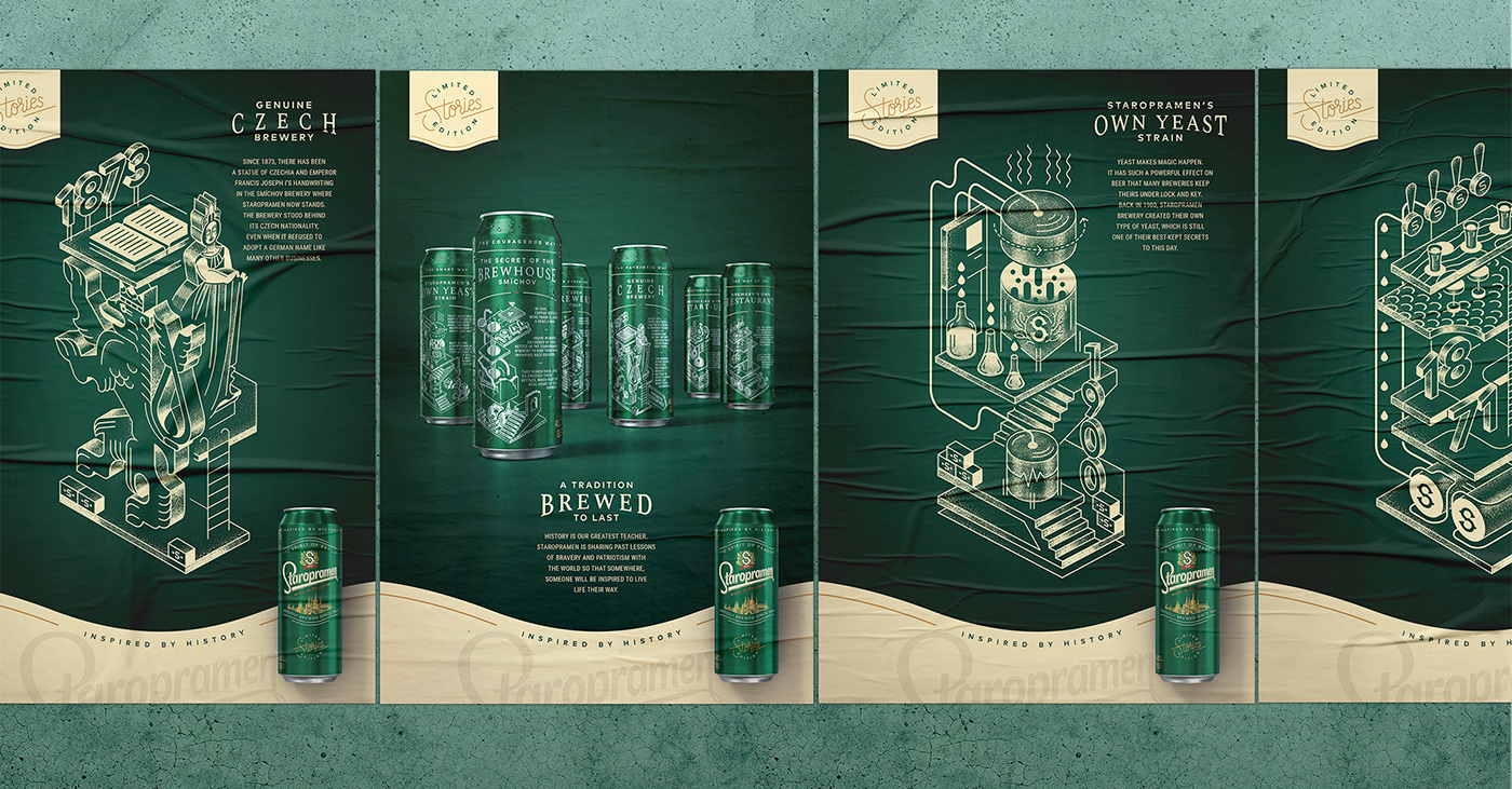 art direction  ILLUSTRATION  campaign limited edition Packaging animation  film making Staropramen beer
