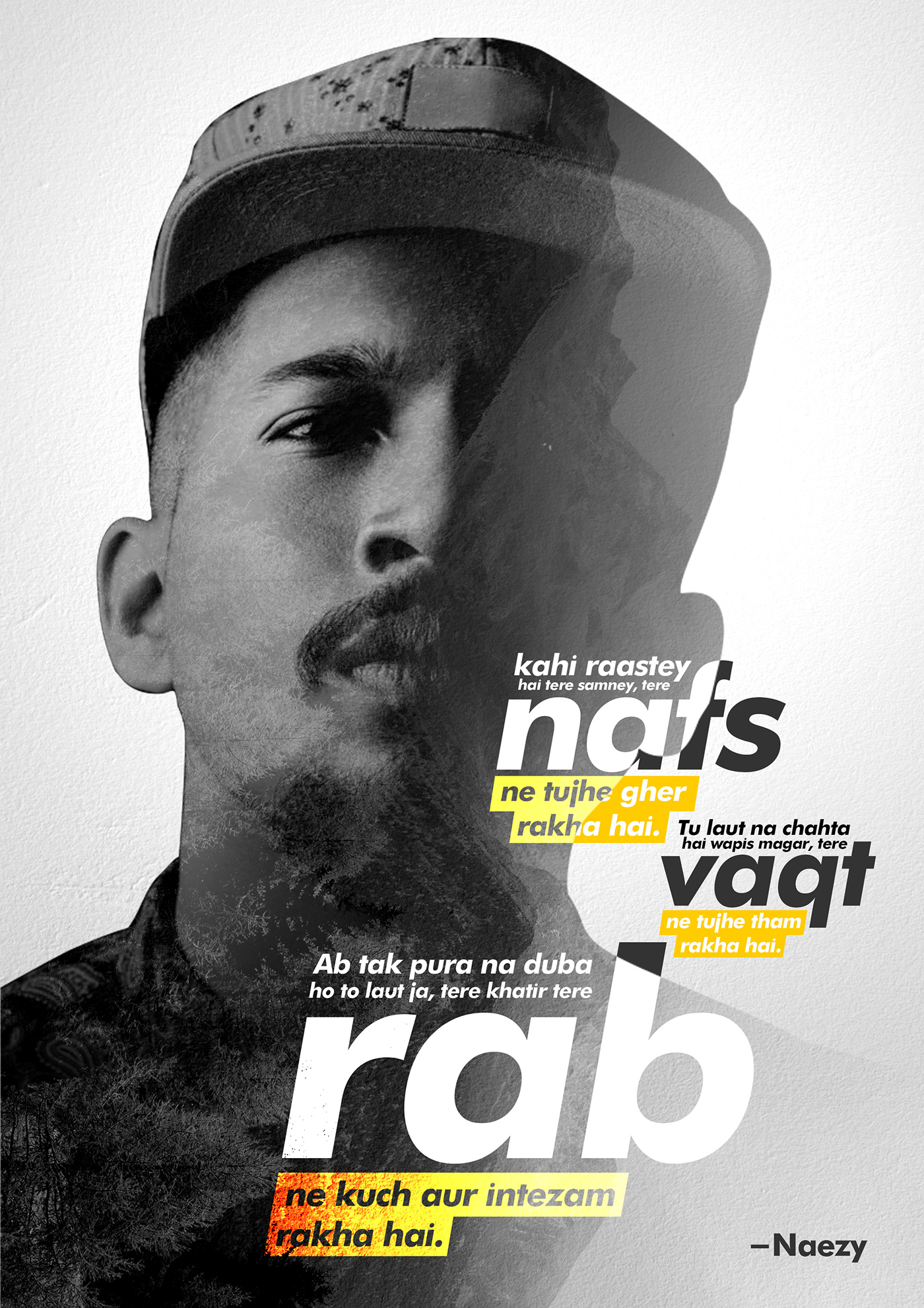 naezy rapper hip hop music typography   creative Bantai gullyboy Desi Hip Hop