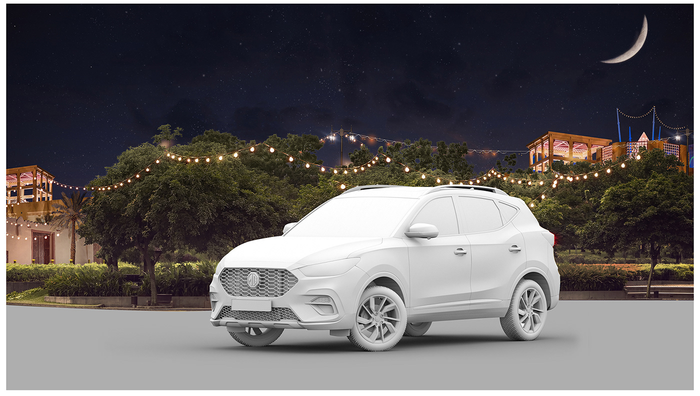art direction  automotive   car CGI dubai ICON Advertising MG ramadan retouching  UAE