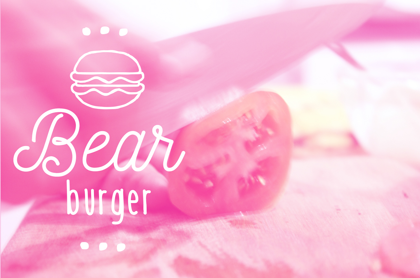 hambuger logo brand burger bear design graphic