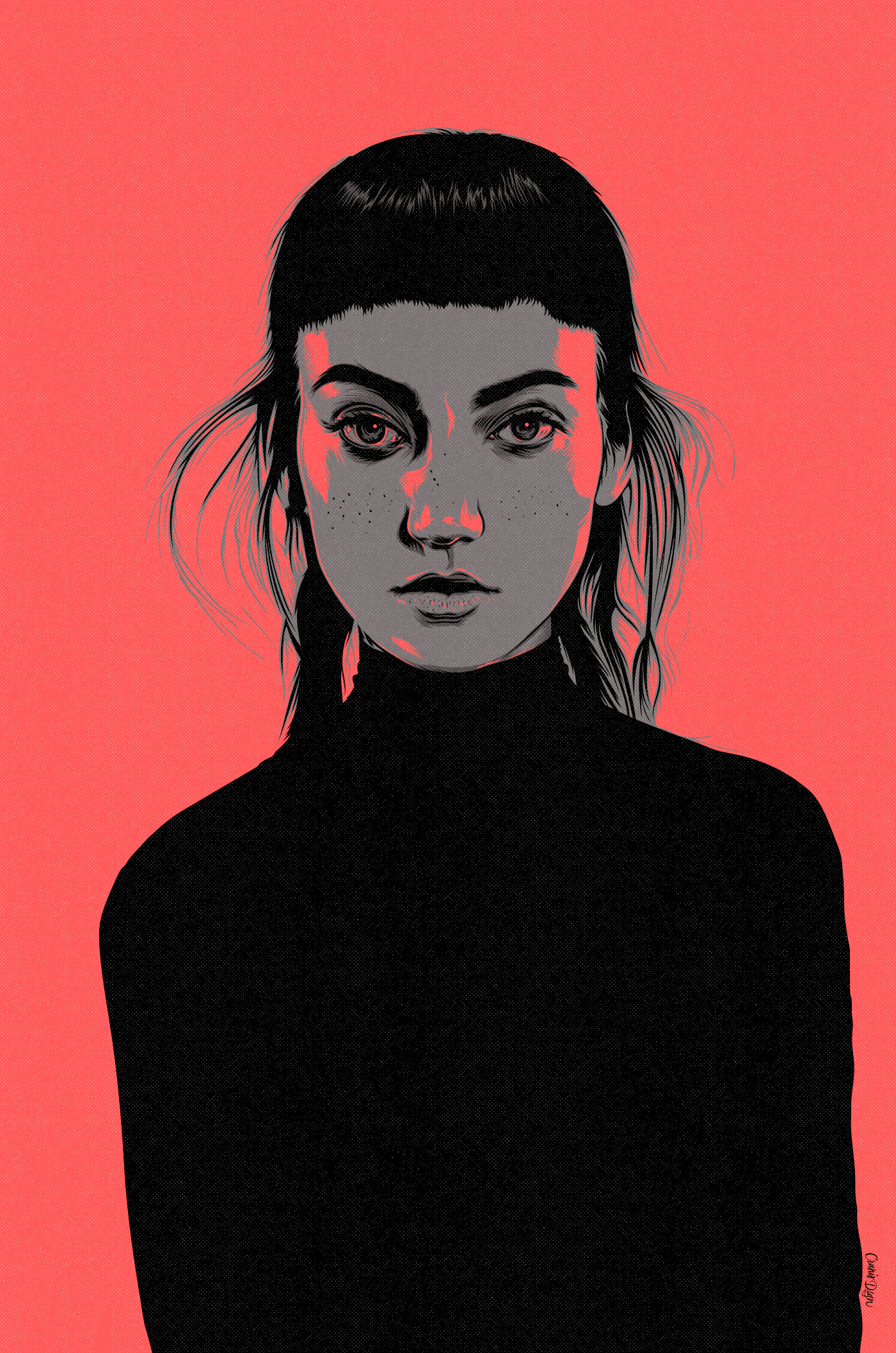 eyes portrait woman vector editorial magazine Cover Art ILLUSTRATION  Digital Art  adobe illustrator
