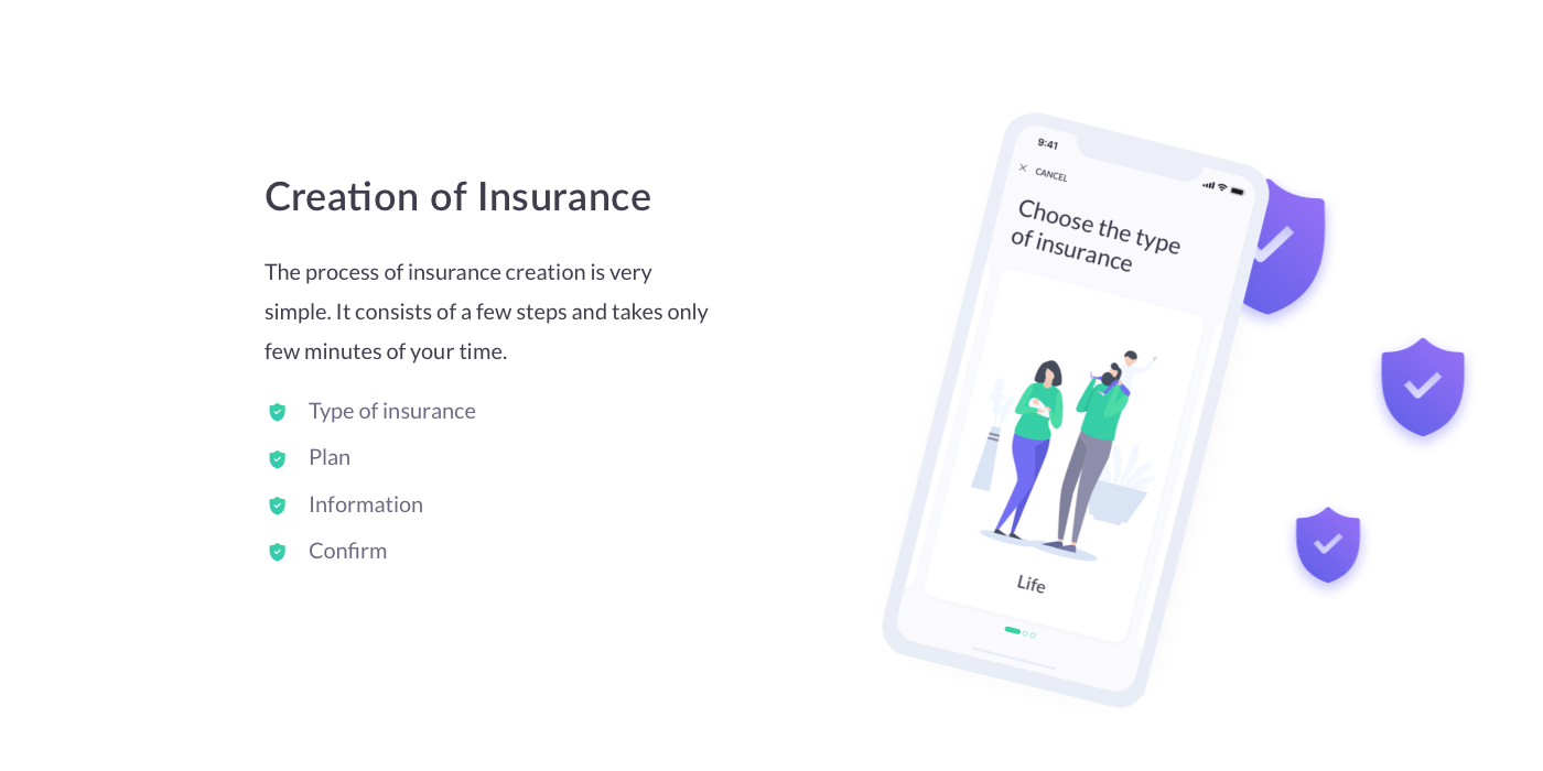 insurance app design application concept Interface mobile insurance app UI ux