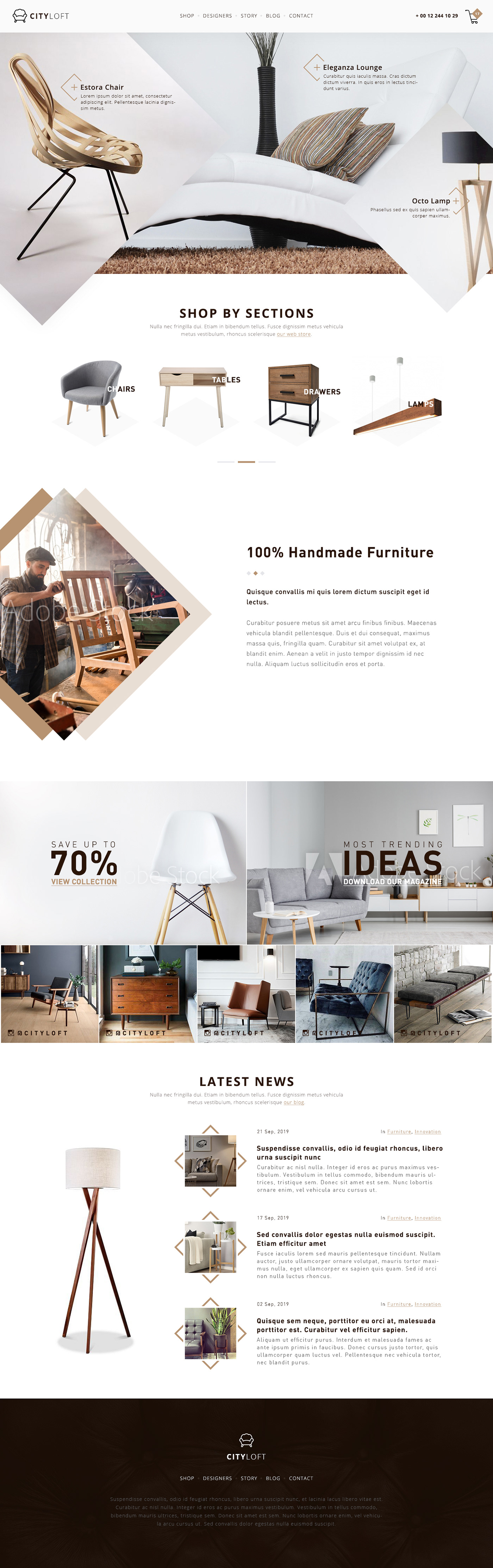 creative design furniture home inspiration Interior LOFT modern Website