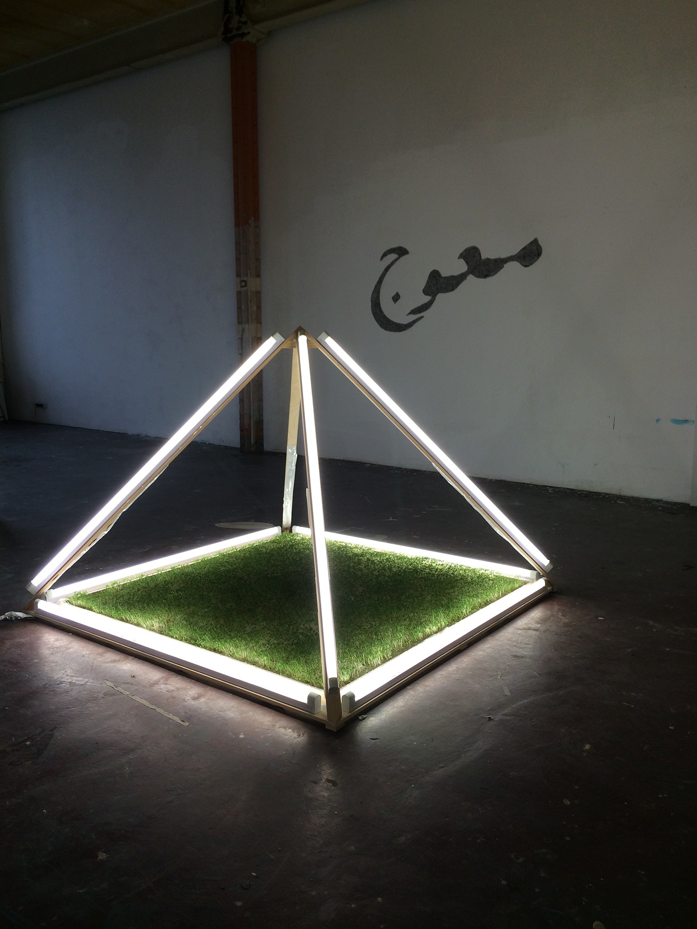 geometry morality Raiya Al Rawahi conceptual art installation garden cress lia Spinnerei Rundgang May 2016 Omani Artist