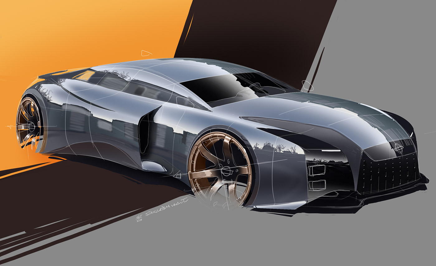 automotive   Automotive design car design car sketch car sketching mendezign photoshop rendering transport design Transportation Design