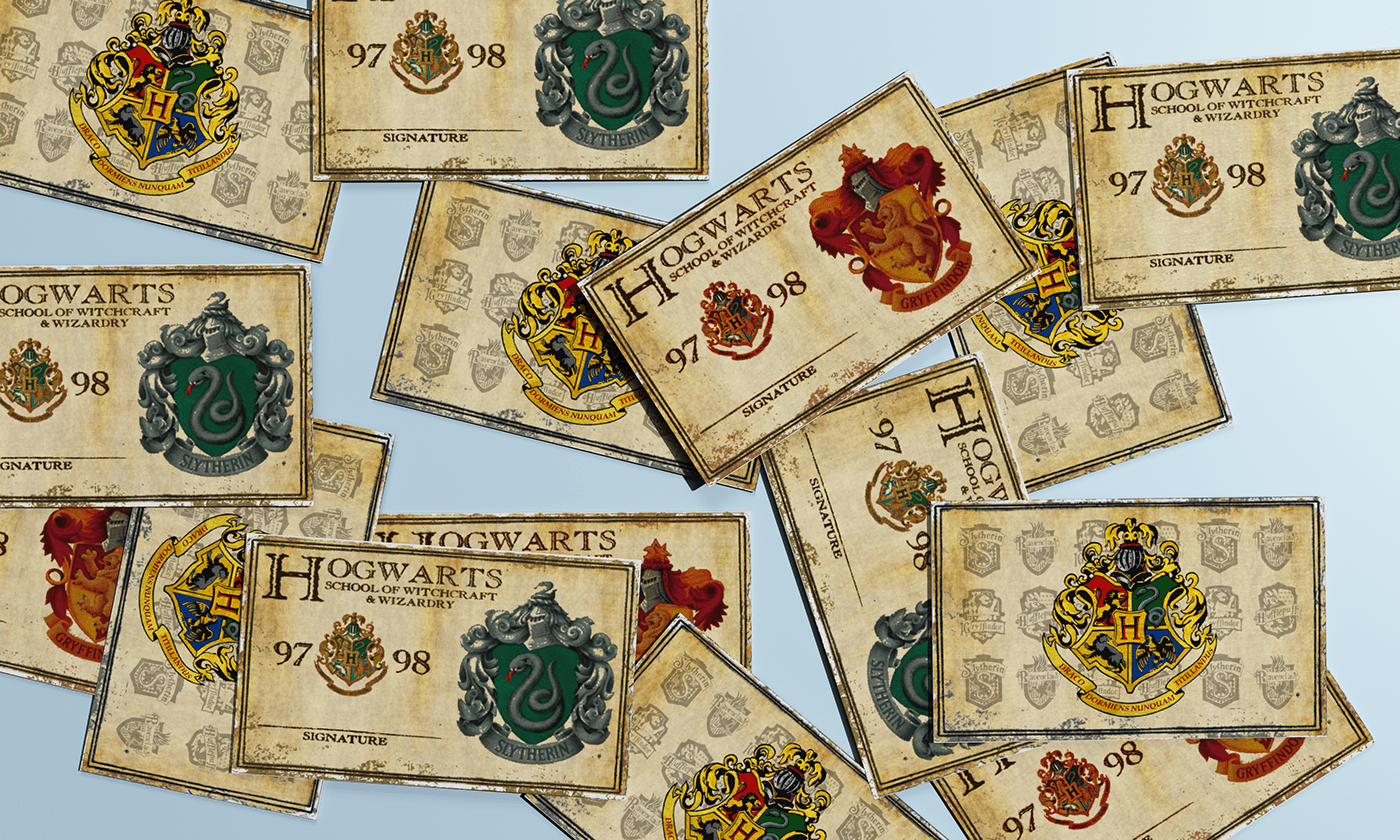 "Get Your House" Cards! Each house has a specific power-up to help you in the game!